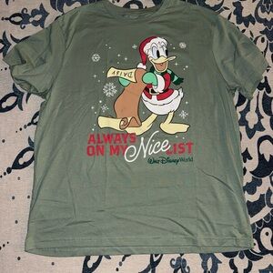 Disney Green T-Shirt with Christmas Character
